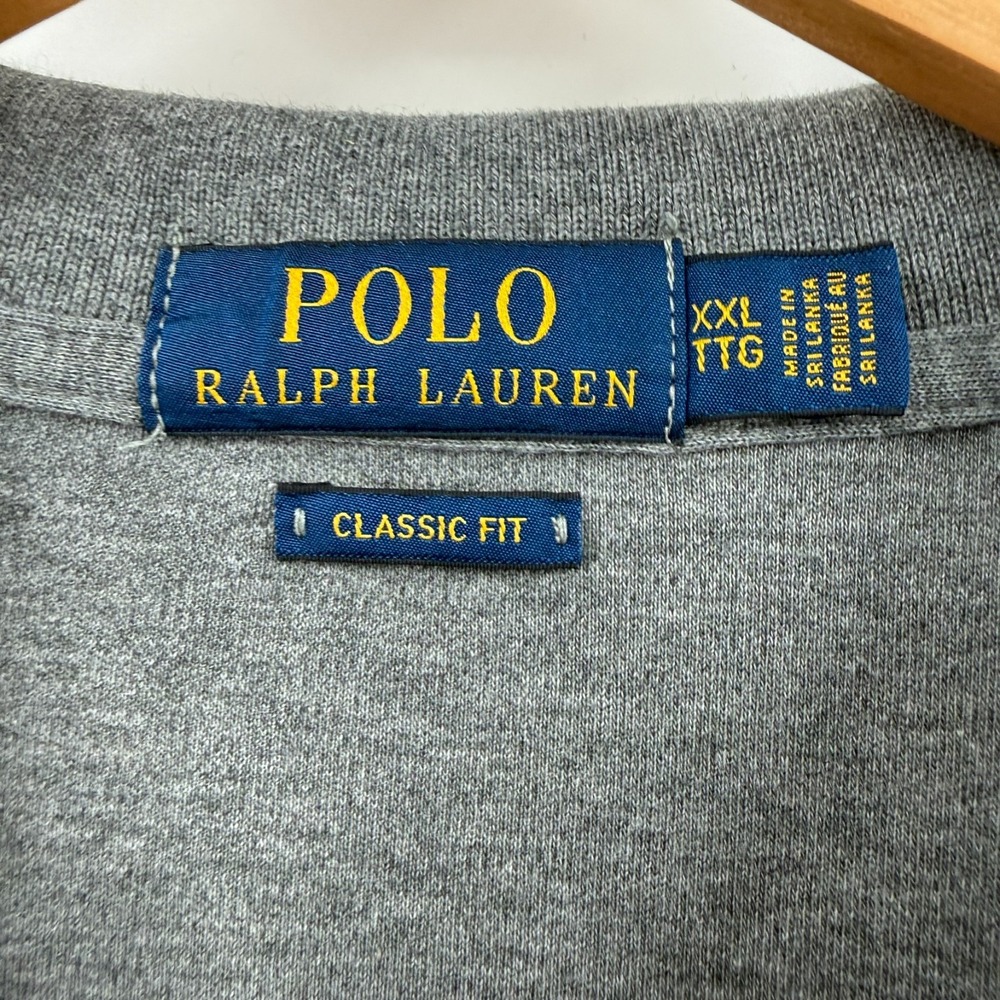 Polo Ralph Lauren Shirt Mens 3XL Heathered Gray‎ Short Sleeve Classic Fit Preppy - Picture 3 of 15